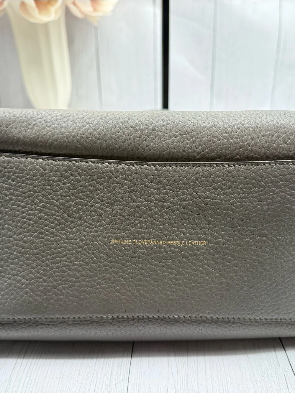 Coach Rogue 31 Grey Pebbled Leather with Maroon Side Panels. Model 23755
